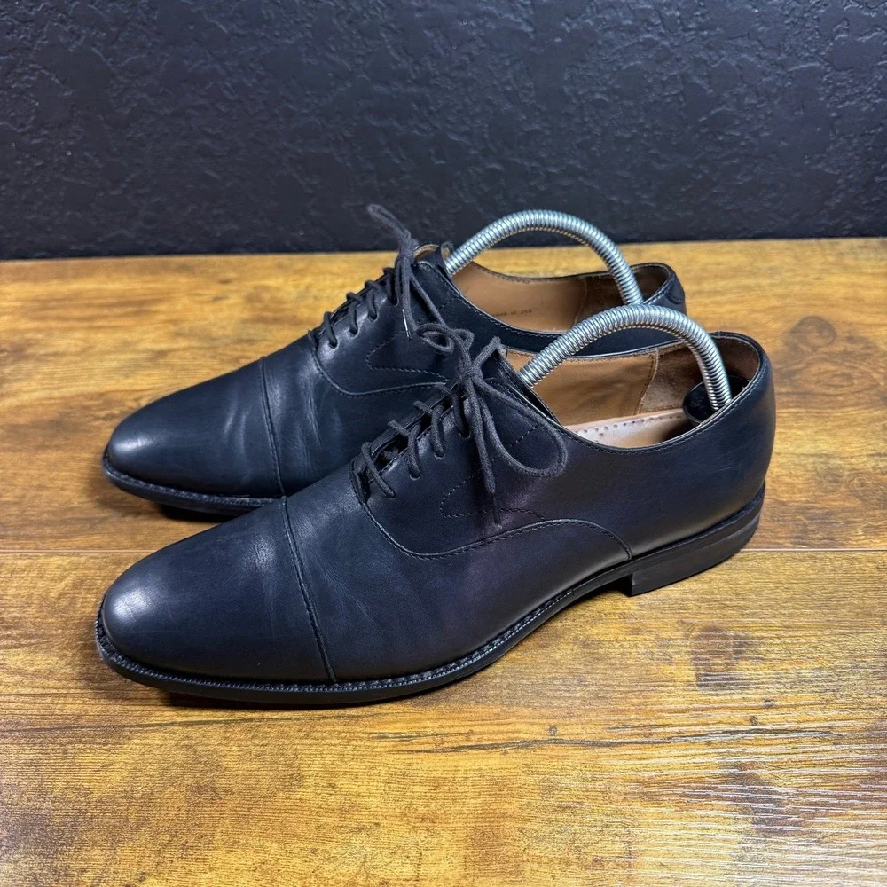 Cole Haan Harrison Grand C21646 Black Leather Cap Toe Oxford Mens 8.5‎ M